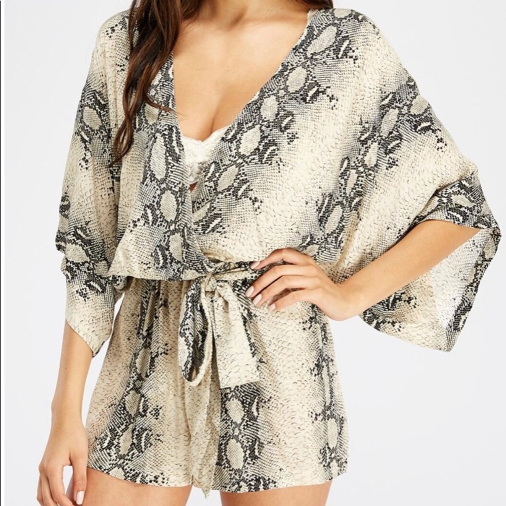 SNAKE KIMONO ROMPER